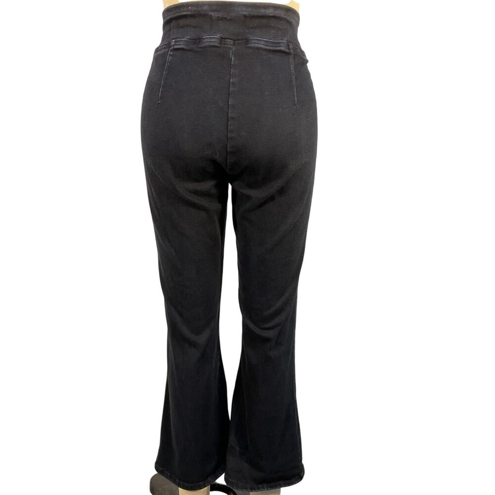 Frame Sleek Black Jetset Crop Mini Boot Denim Jeans Size 2 - Picture 4 of 6